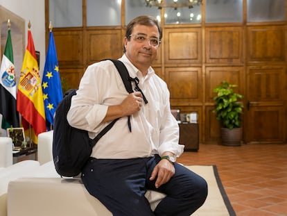 Guillermo Fernández Vara, en la sede de presidencia de la Junta de Extremadura.