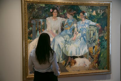 'Mi mujer y mis hijas', de Joaquín Sorolla, en la exposición de la Fundación Masaveu.