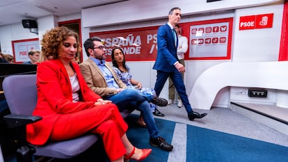 Pedro Sánchez, tras la reunión de la ejecutiva del PSOE en Madrid el lunes.