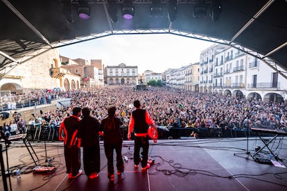 Imagen del concierto de Sanguijuelas del Guadiana, el 10 de mayo en el festival Womad de Cáceres.