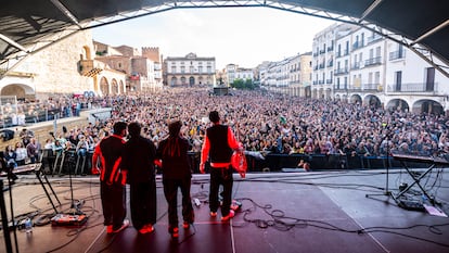 Imagen del concierto de Sanguijuelas del Guadiana, el 10 de mayo en el festival Womad de Cáceres.