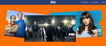 Página de inicio de Sky.es.