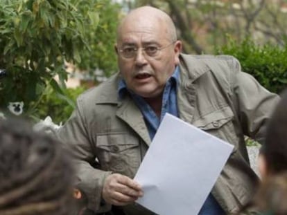 Juan Pablo Wert, durante las protestas contra los recortes educativos en 2013.