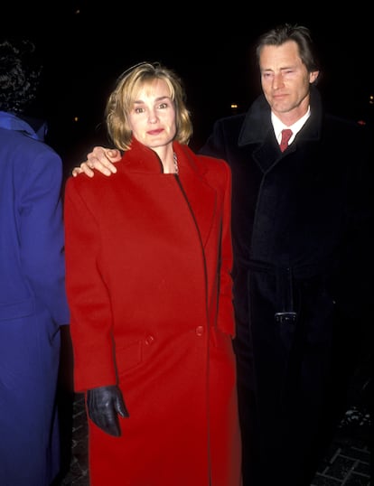 Jessica Lange and Sam Shepard in New York City, circa 1988.