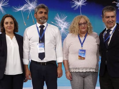 De izquierda a derecha: Blanca Hernández, Juan José Cortés, Marimar Bermúdez e Ignacio Cosidó este sábado en la convención del PP. 