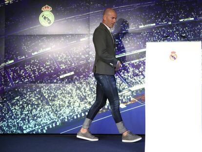 Rueda de prensa de presentación de Zidane como nuevo entrenador del Real Madrid.