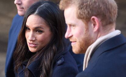 Meghan Markle, con Enrique de Inglaterra.