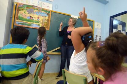 Clase en el CEIP San Xo&aacute;n de Filgueira (Ferrol). GABRIEL TIZON