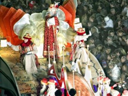 La Cabalgata de los Reyes Mayos de 2011 en Barcelona.