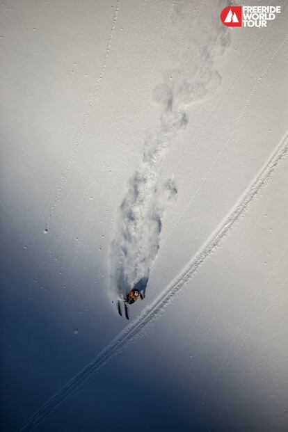 Hedvig Wessel en la cita de Kicking Horse del FWT. Foto: Dom Daher.