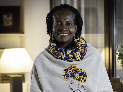 Florence Oloo, premio Harambee 2023, este miércoles en Madrid.