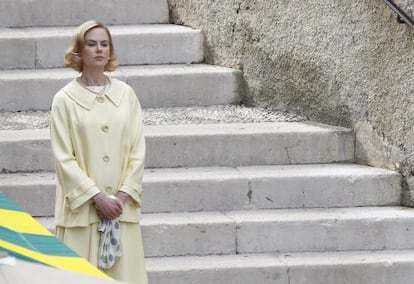 Nicole Kidman interpreta a Grace Kelly en un momento del rodaje de la pel&iacute;cula.