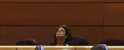 Rita Barberá, este martes, durante el pleno del Senado.