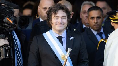 Javier Milei on May 25 at the Buenos Aires Cathedral.