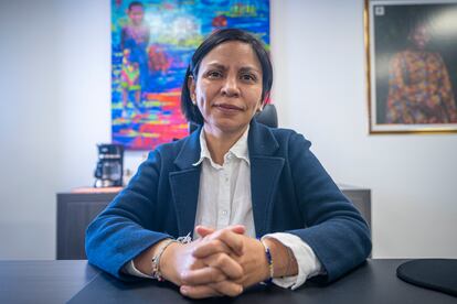 Patricia Tobón, directora de la Unidad para las Víctimas, durante la entrevista en Bogotá, el 6 de diciembre del 2022.