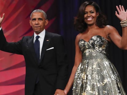 Barack y Michelle Obama en una gala 