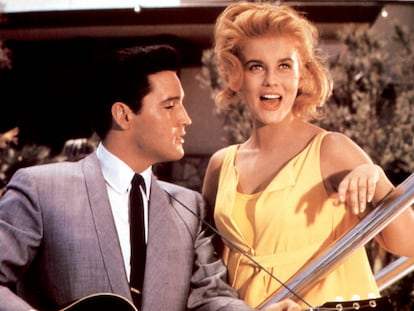 Ann-Margret y Elvis Presley en un fotograma de la película ¡Viva Las Vegas'.