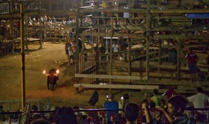 La festa del bou embolat a Deltebre el 2012.