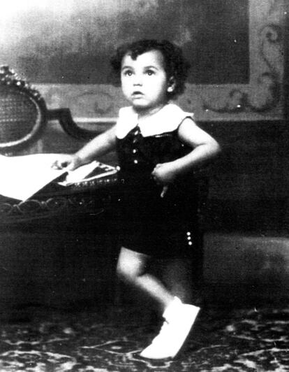 Joan Guinjoan, músico y compositor, cuando tenía tres años.