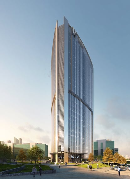 El proyecto de oficinas de la Torre Adequa dispone de más de 100 metros de altura que ha sido rediseñado por el estudio de arquitectura BOD.