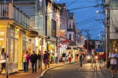 Commercial Street, en Provincetown, en el norte de Cape Cod.