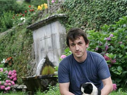 Jon Osoro, criador de perros border collie, en Elgoibar.