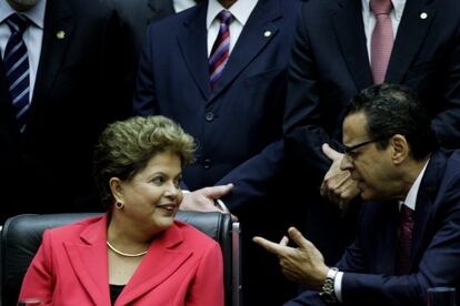 La presidenta Rousseff en la C&aacute;mara de diputados, la semana pasada