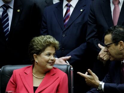 La presidenta Rousseff en la C&aacute;mara de diputados, la semana pasada