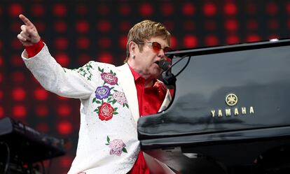 Elton John, en un concierto en Londres en 2017.