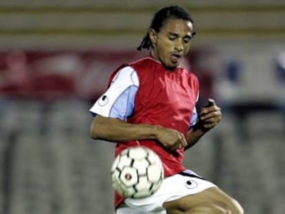 Darío Silva, durante un entrenamiento con la selección de Uruguay.