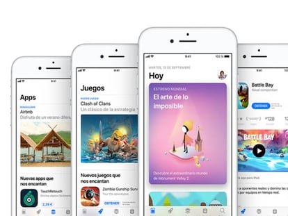 App Store en unos iPhone.