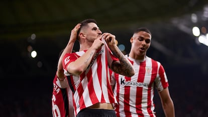 Sancet celebra uno de sus goles al Rayo.
