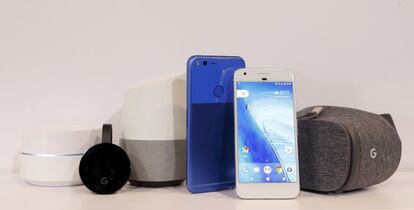 Dispositivos de Google que utilizan la inteligencia artificial, como el nuevo smartphone Pixel.