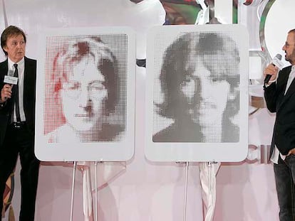 Paul McCartney y Ringo Starr, en el homenaje a Lennon y Harrison.