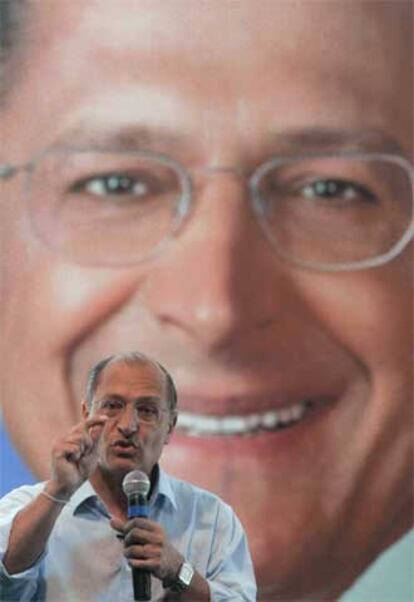 Geraldo Alckmin, en un mitin en Río de Janeiro el pasado miércoles.