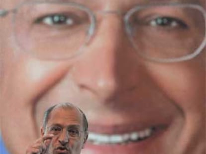 Geraldo Alckmin, en un mitin en Río de Janeiro el pasado miércoles.