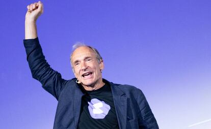 Tim Berners-Lee en el Campus Party de Italia.