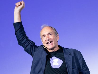 Tim Berners-Lee en el Campus Party de Italia.