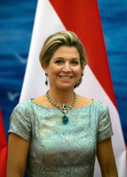 Máxima de Holanda durante la cena de gala que ofreció el presidente chino el lunes.