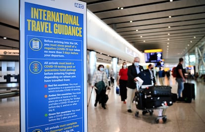 Terminal de llegada de viajeros del aeropuerto de Heathrow, en Londres, el 8 de junio