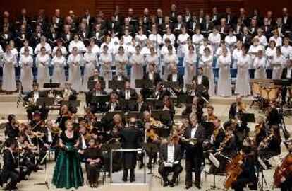 Un momento del concierto del Orfeón Donostiarra con la Sinfónica de la Radio de Berlín.