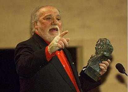 Francisco Rabal, cuando recibió el Goya al mejor actor en 1999