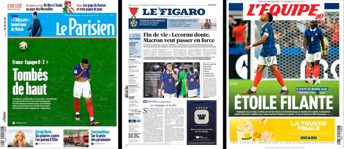 La prensa francesa se rinde ante España  tras una “auténtica lección” de fútbol: “Fuimos barridos por una ola roja”