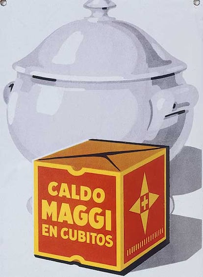 La marca debe su nombre al hombre que la había inspirado, Julius Maggi, que pretendió mejorar la nutrición de las familias en un momento en el que las mujeres comenzaban a integrarse masivamente al mundo laboral. En 1884 comercializó unas harinas de legumbres que, dos años más tarde, dieron paso a un surtido de sopas. En 1889 apareció el condimento líquido y en 1908, el cubito de caldo concentrado.