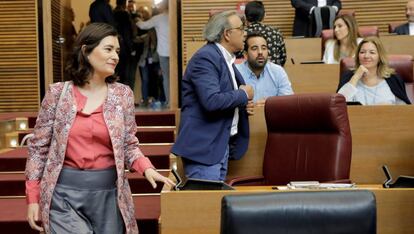La ministra de Sanidad, Carmen Monton, esta semana en las Cortes Valencianas.