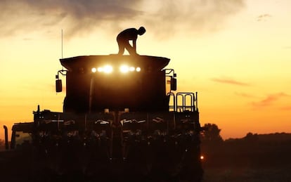 Agricultor de Pleasant Hills, Illinois.