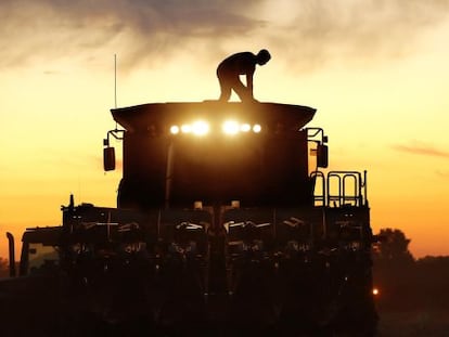 Agricultor de Pleasant Hills, Illinois.