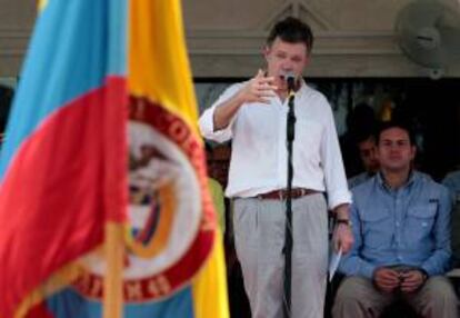 El presidente de colombia, Juan Manuel Santos (i). EFE/Archivo