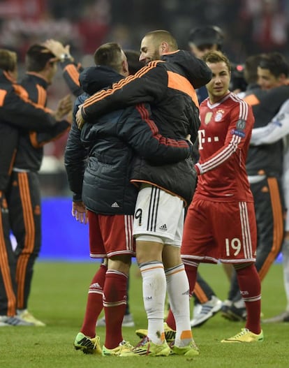 Ribery con Benzema