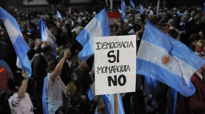 La protesta es, probablemente, la más multitudinaria de las organizadas contra el Gobierno de Cristina Fernández.